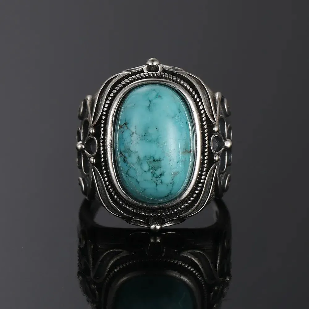 Natural Oval Turquoise Ring