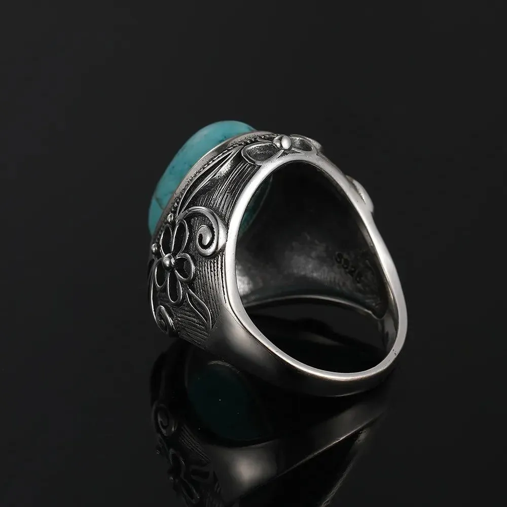 Natural Oval Turquoise Ring