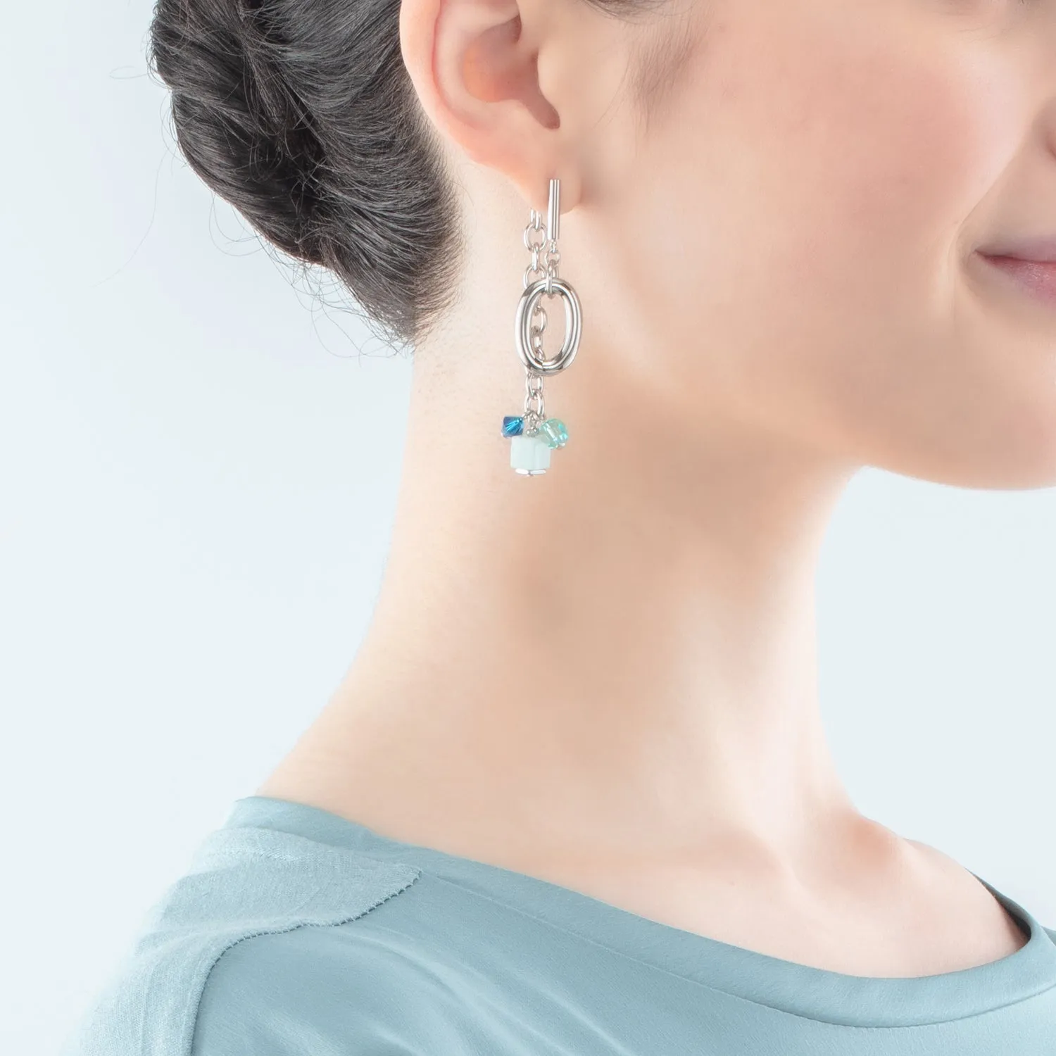 Neptune's Treasure earrings silver blue