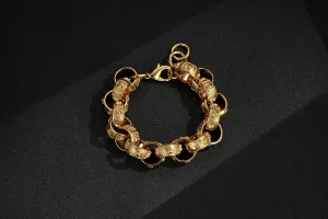 New Luxury 20mm Gold Bulldog Belcher Bracelet 9 Inch