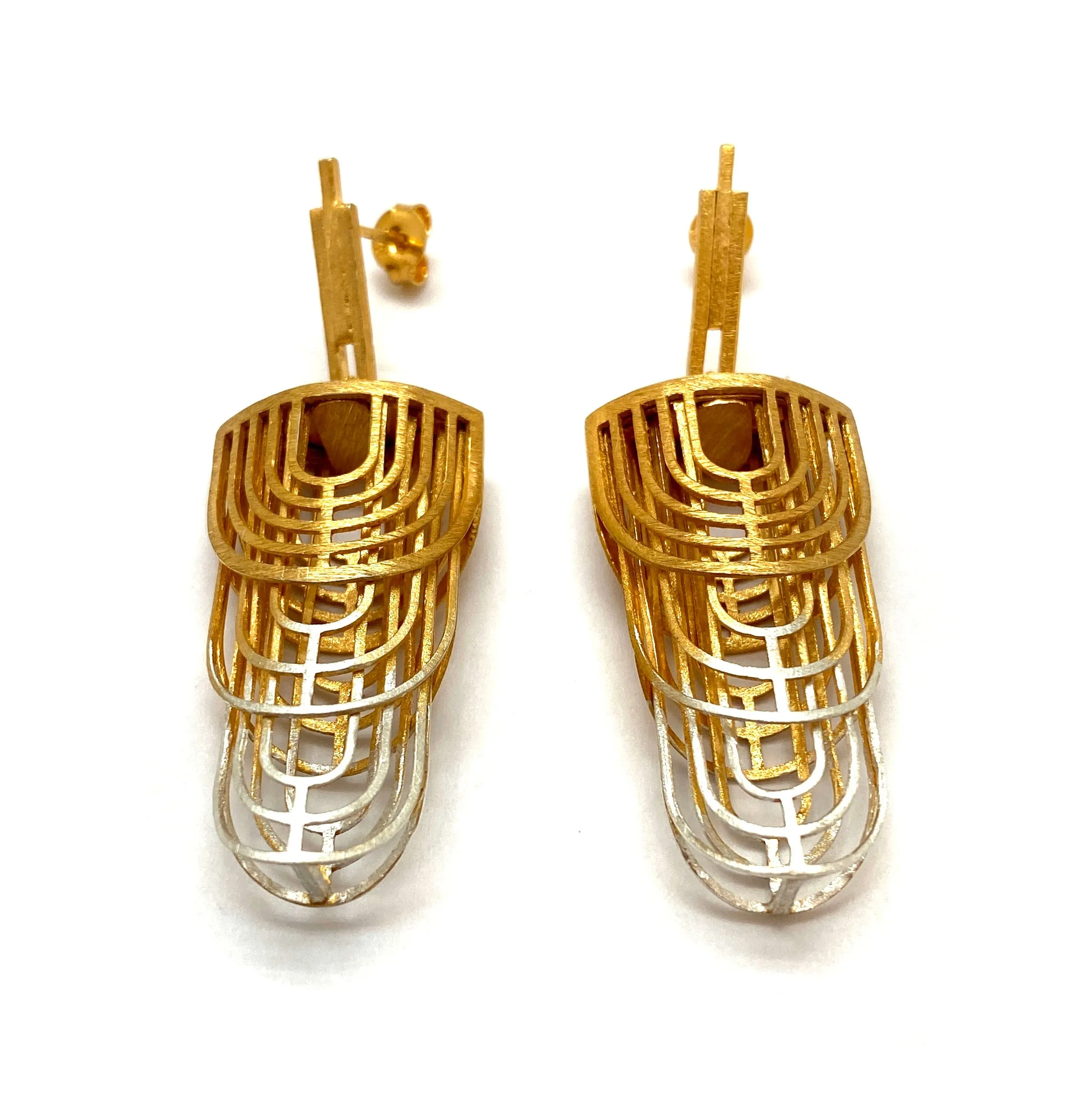 Ombré Gold Deco Earrings