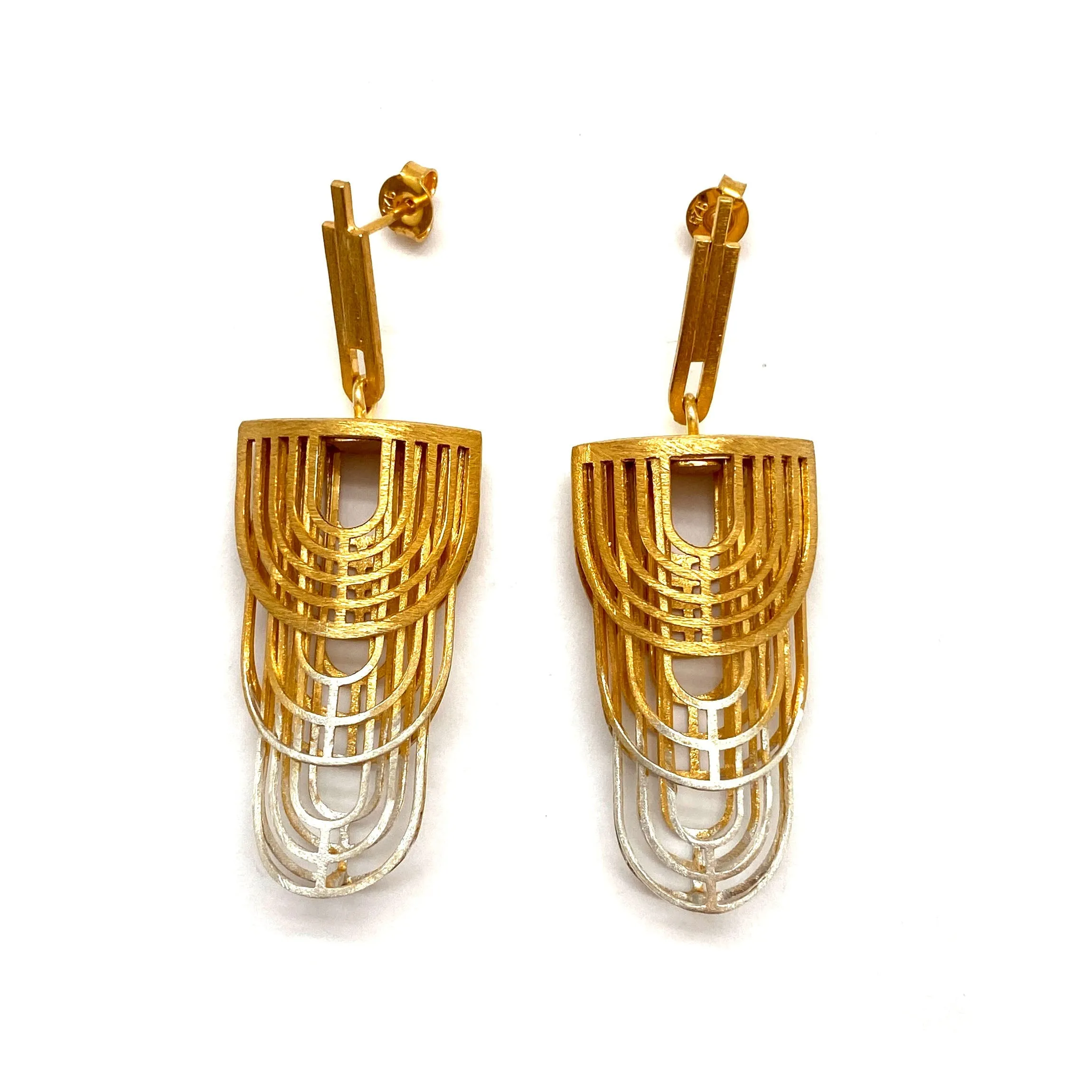 Ombré Gold Deco Earrings