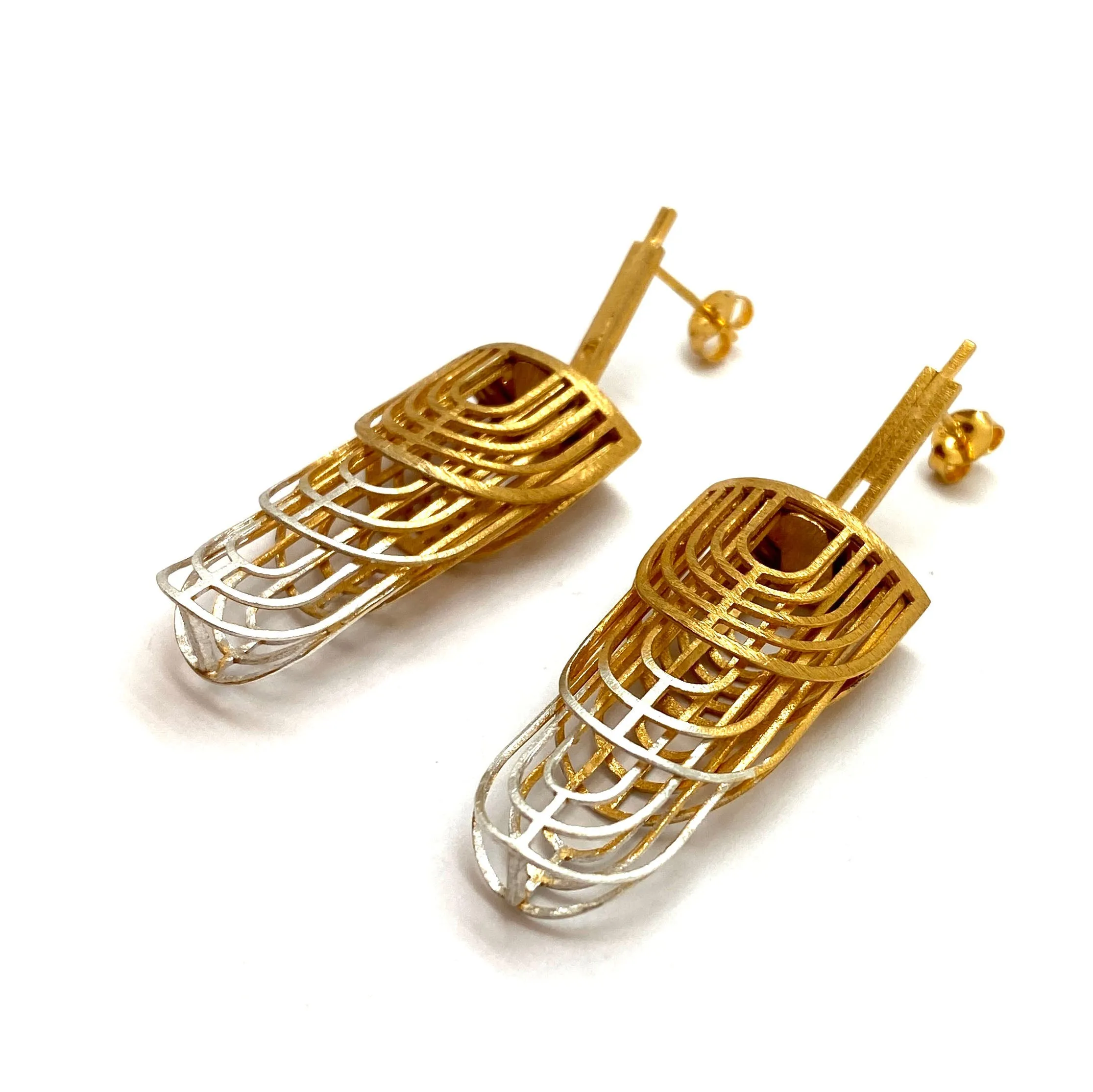 Ombré Gold Deco Earrings