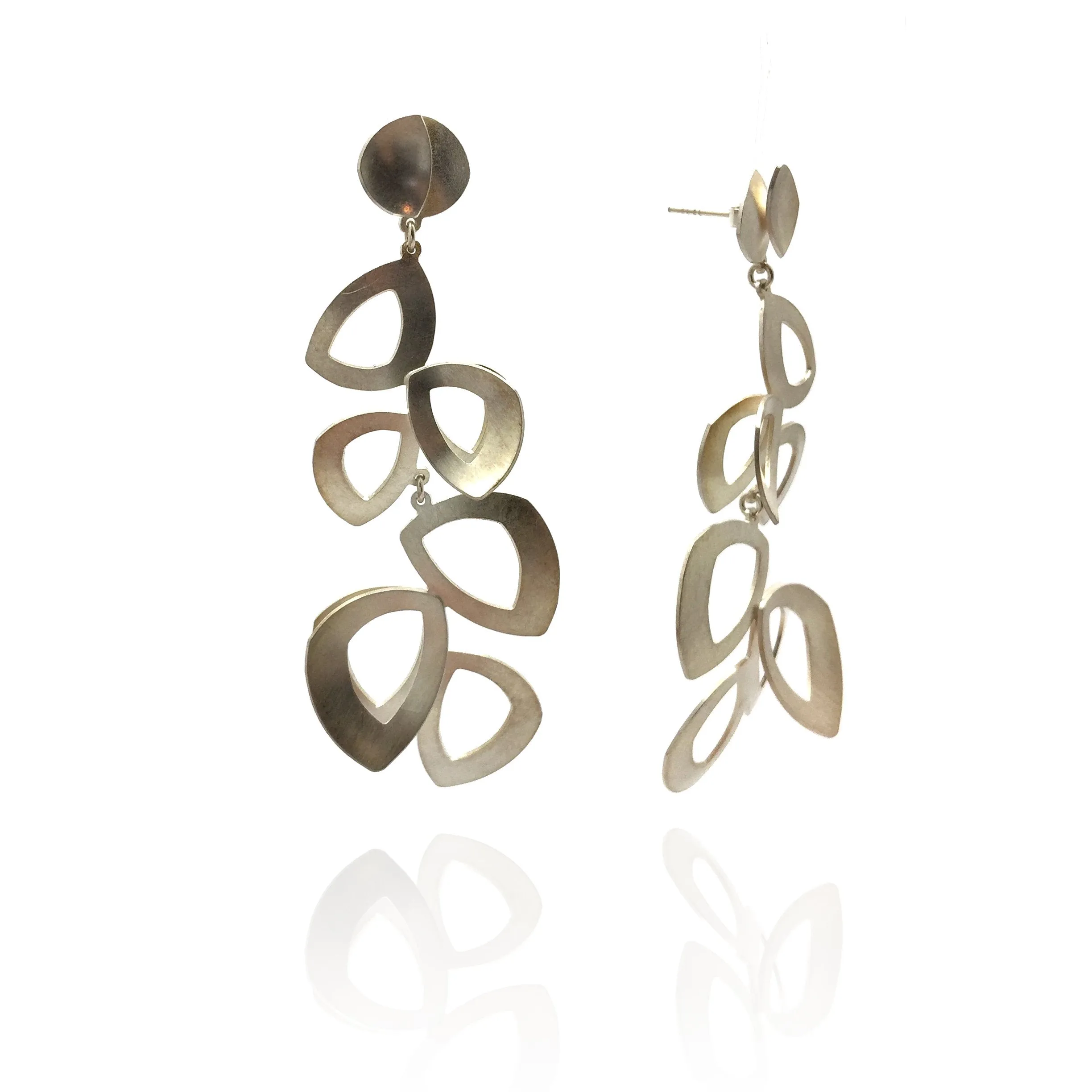 Open Vine Earrings - Silver