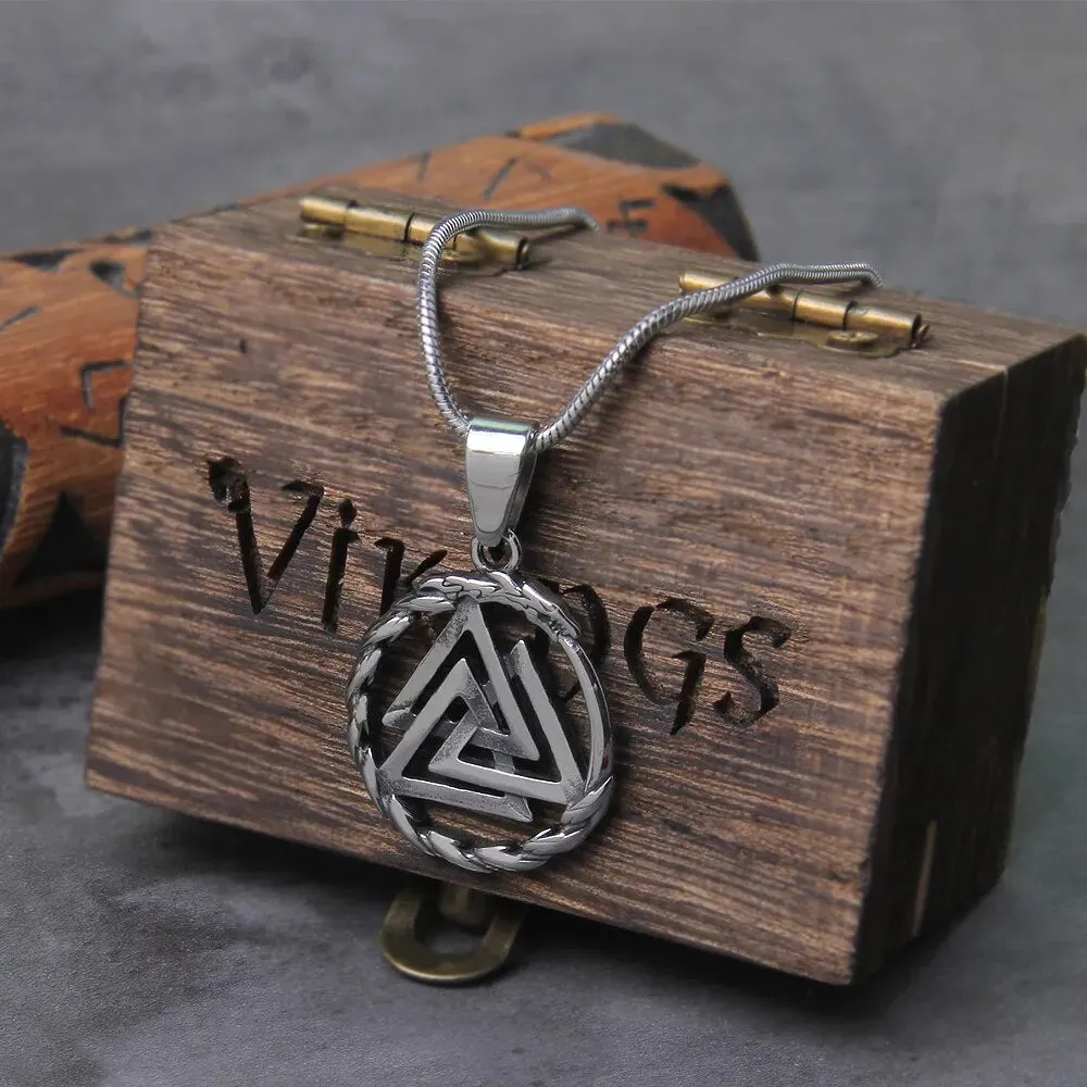 Ouroboros Stainless Steel Viking Necklace