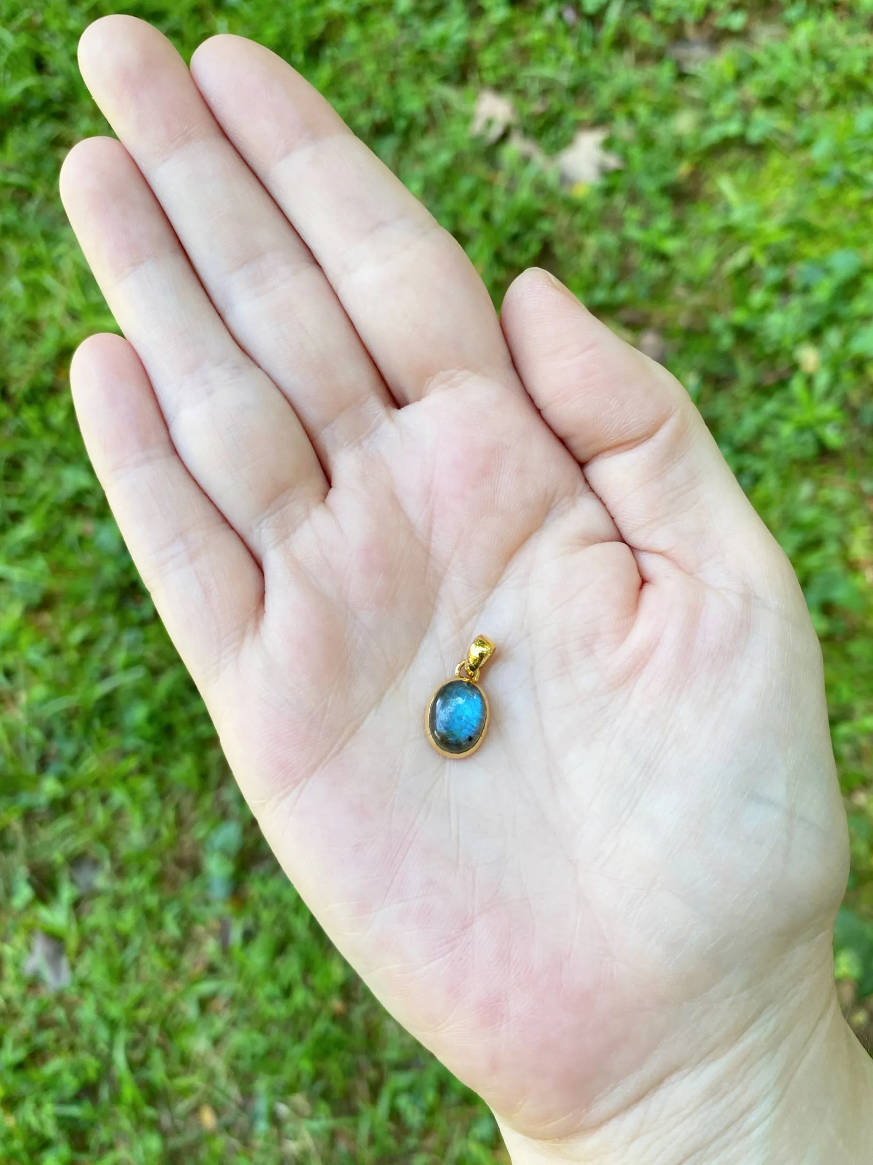 Oval Gemstone Cabochon Pendants