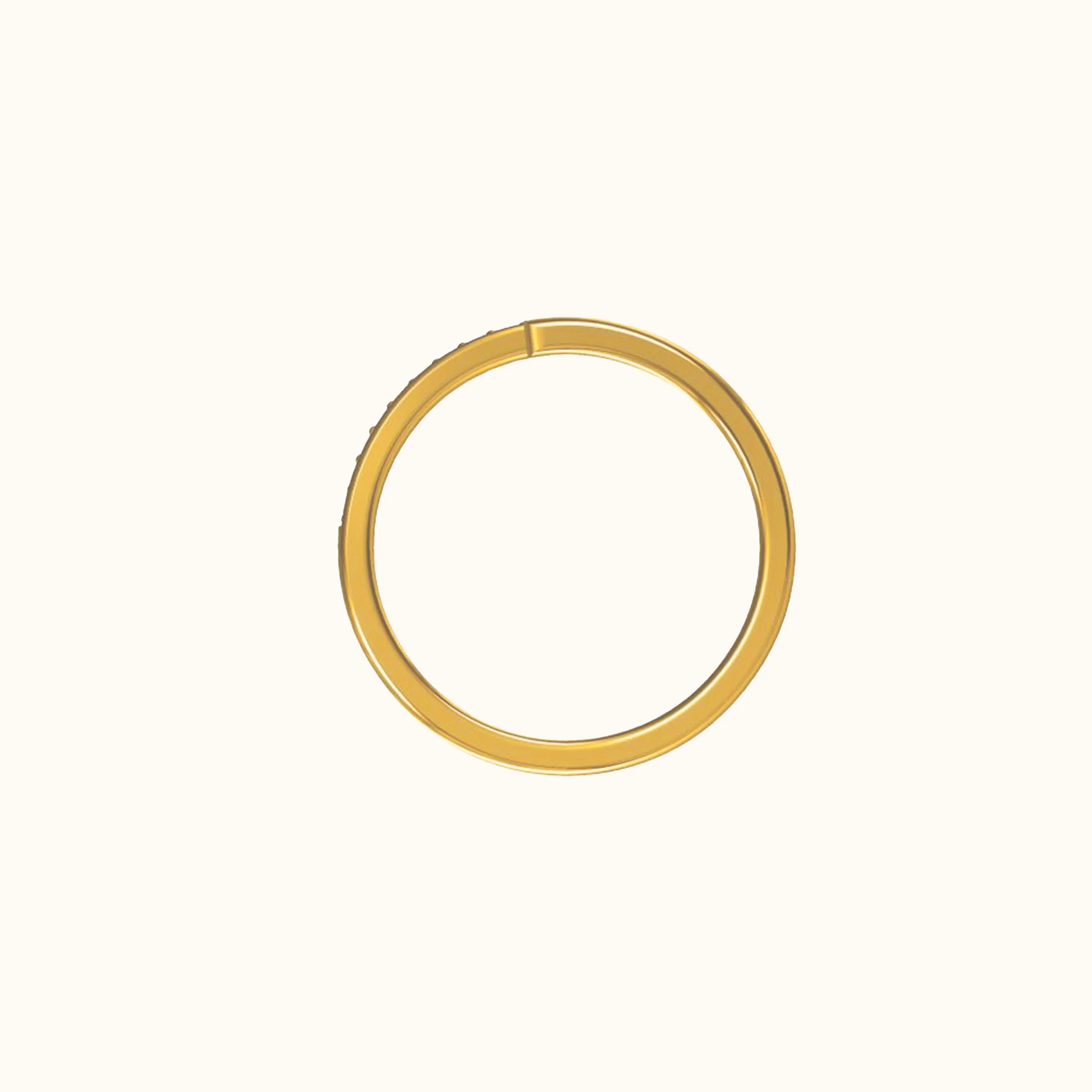 Overlap CZ Titanium PVD Gold Band Ring