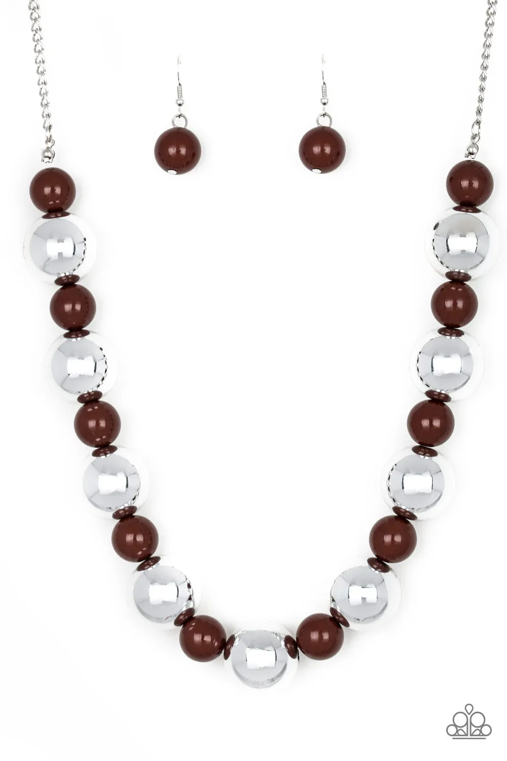 Paparazzi Accessories  - Top Pop #N132 Box 2 - Brown Necklace