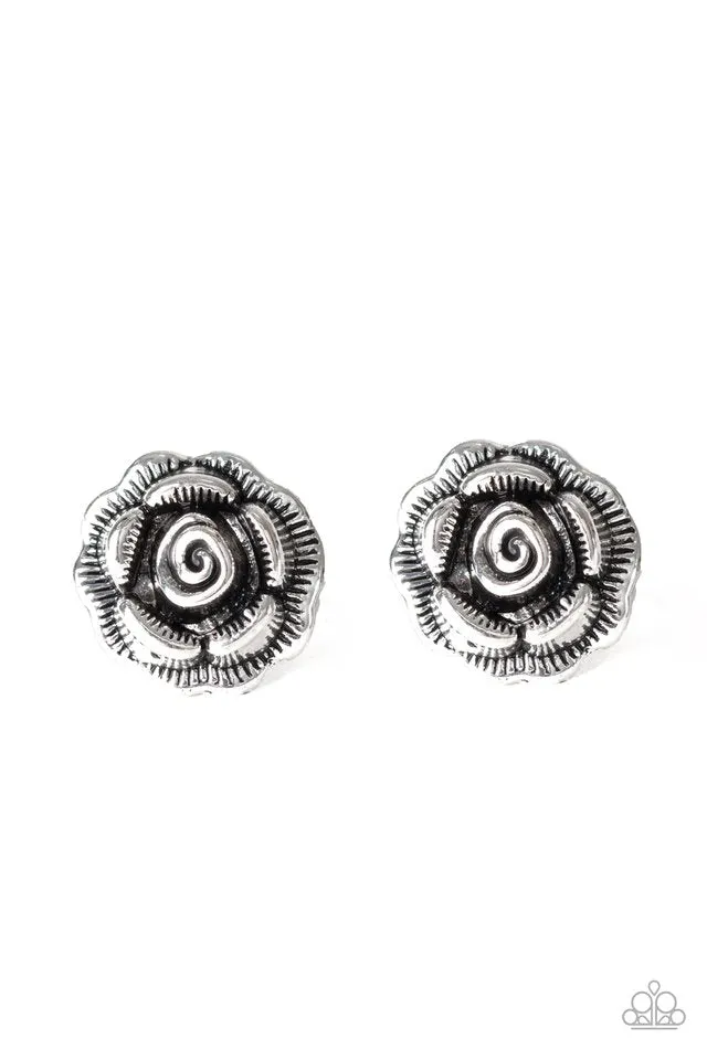 Paparazzi Earring ~ Best ROSEBUDS - Silver