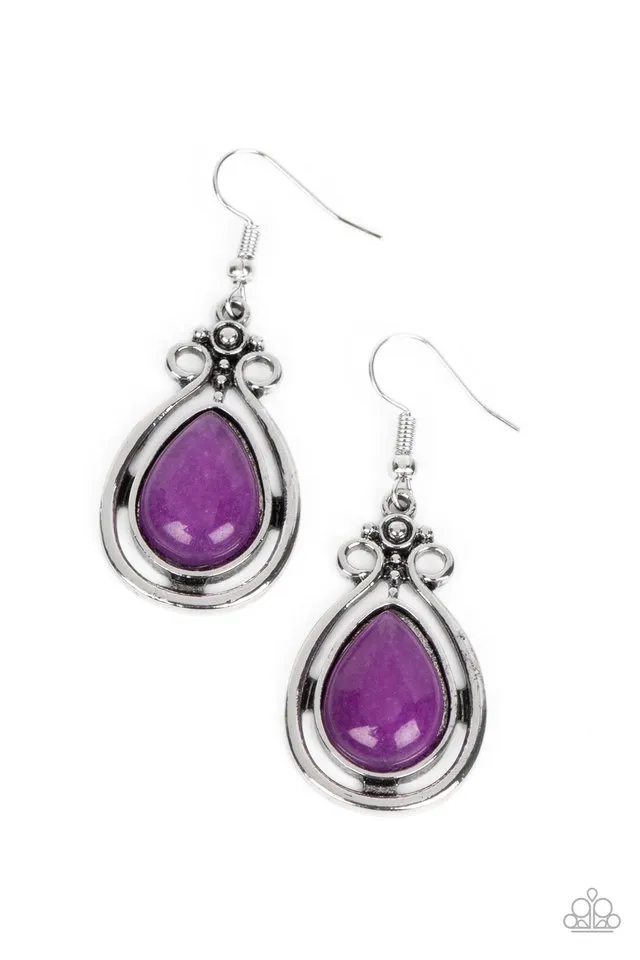 Paparazzi Earring ~ Mountain Mantra - Purple