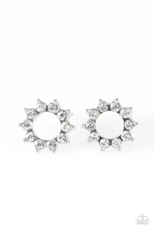 Paparazzi Earring ~ Richly Resplendent - White Post