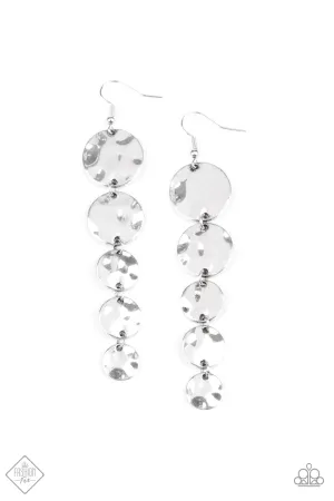 Paparazzi Earring ~ Rippling Resplendence  - Silver