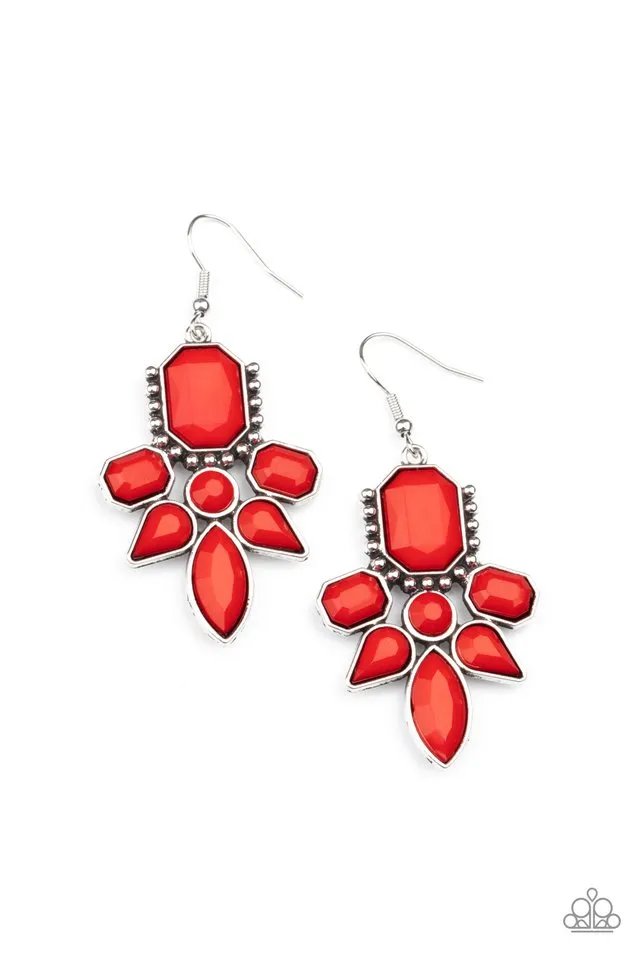 Paparazzi Earring ~ Vacay Vixen - Red