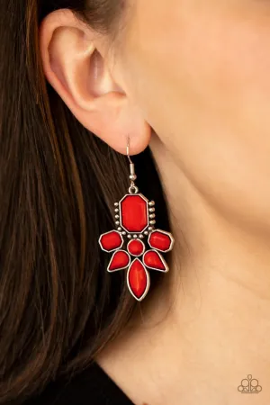 Paparazzi Earring ~ Vacay Vixen - Red