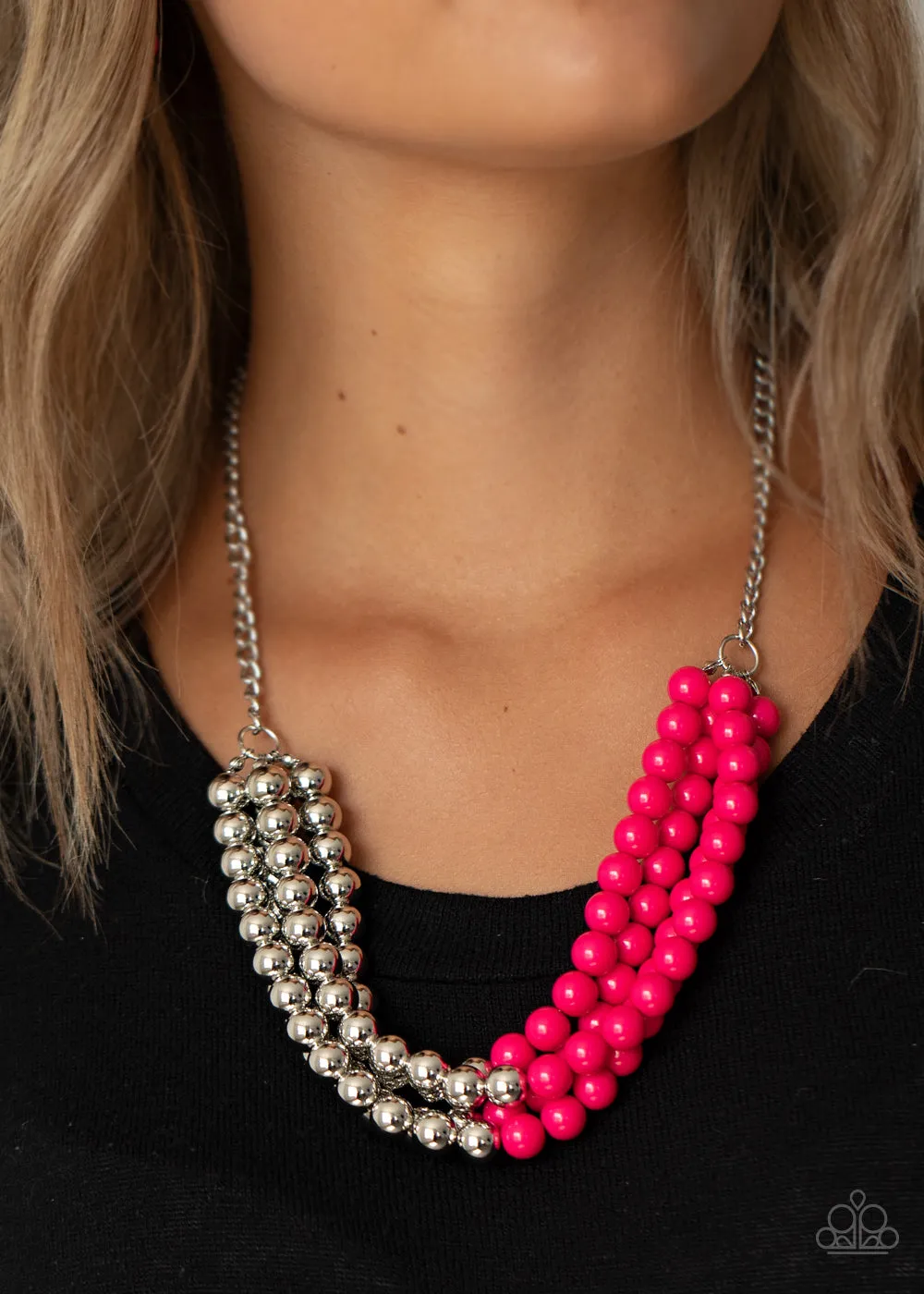 Paparazzi Layer After Layer - Pink Necklace