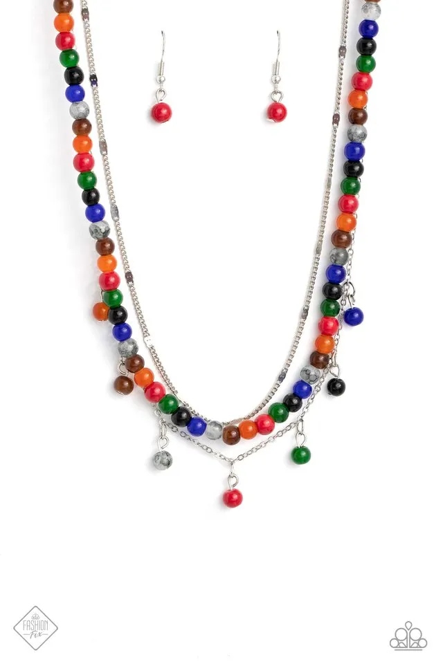 Paparazzi Necklace ~ BEAD All About It - Red