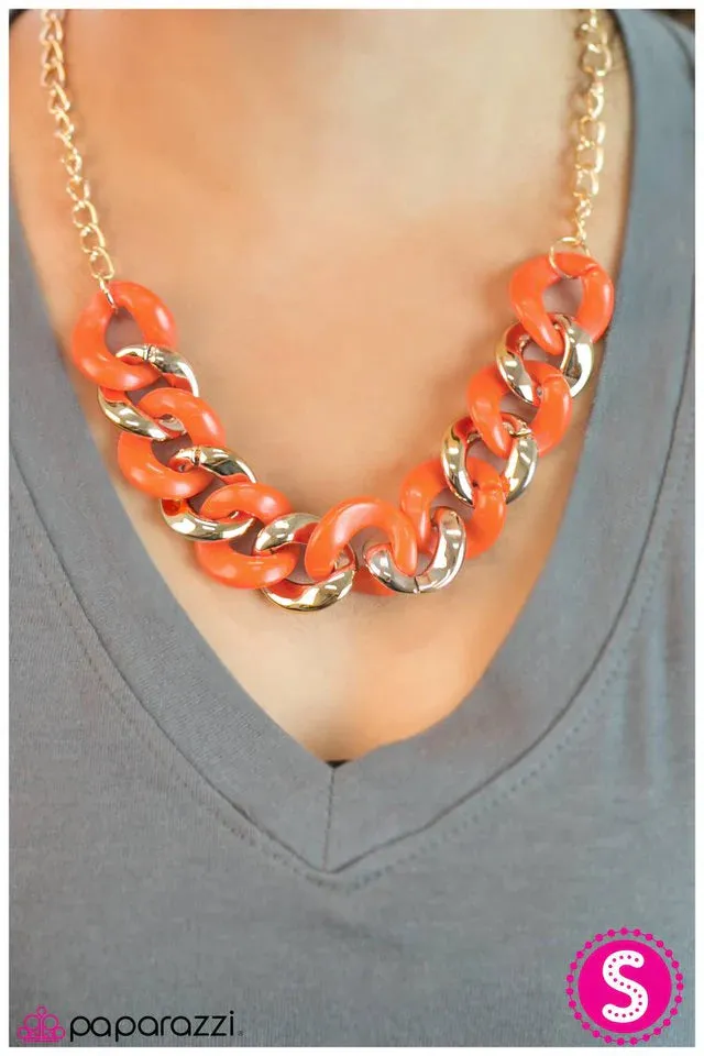 Paparazzi Necklace ~ Join Forces - Orange