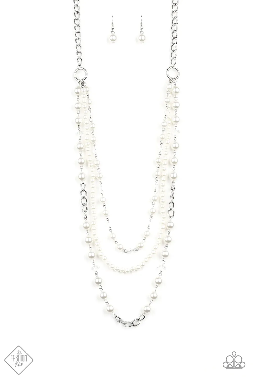 Paparazzi Necklace ~ New York City Chic  - White