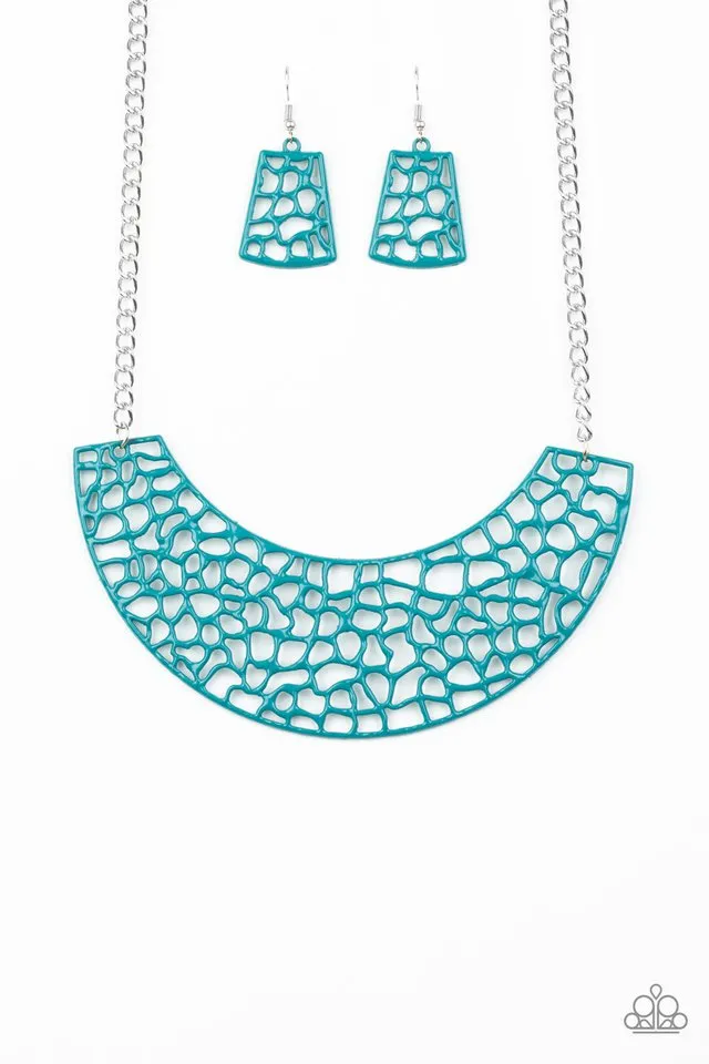 Paparazzi Necklace ~ Powerful Prowl - Blue