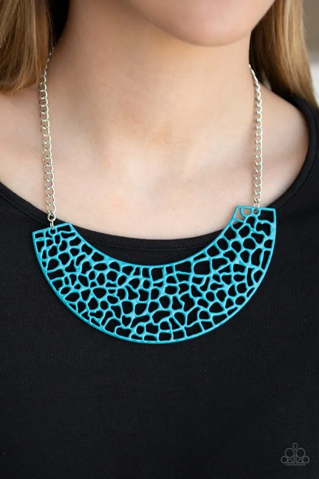 Paparazzi Necklace ~ Powerful Prowl - Blue