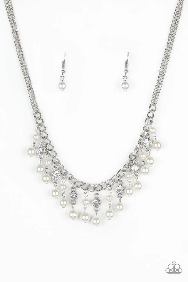 Paparazzi Necklace ~ Regal Refinement - White