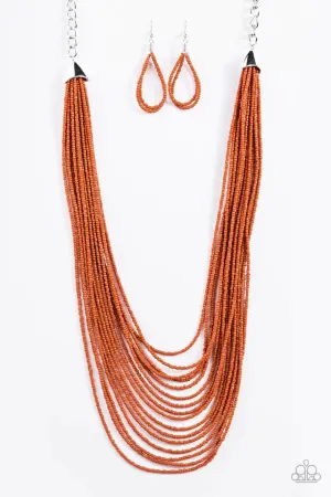 Paparazzi Necklace ~ The Bead Scene - Orange