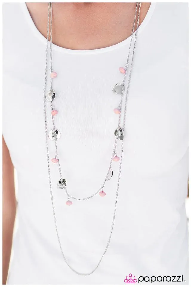 Paparazzi Necklace ~ The Hustle - Pink