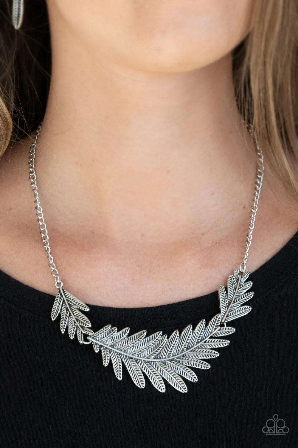 Paparazzi Queen Of The Quill - Silver Necklace