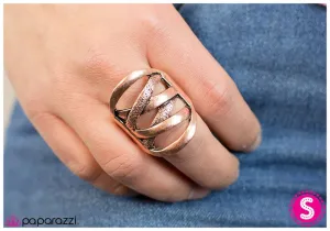 Paparazzi Ring ~ All Laced Up - Copper