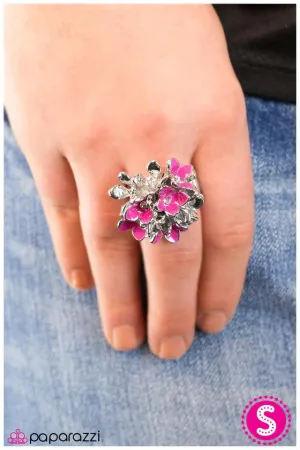 Paparazzi Ring ~ Floral Explosion - Pink