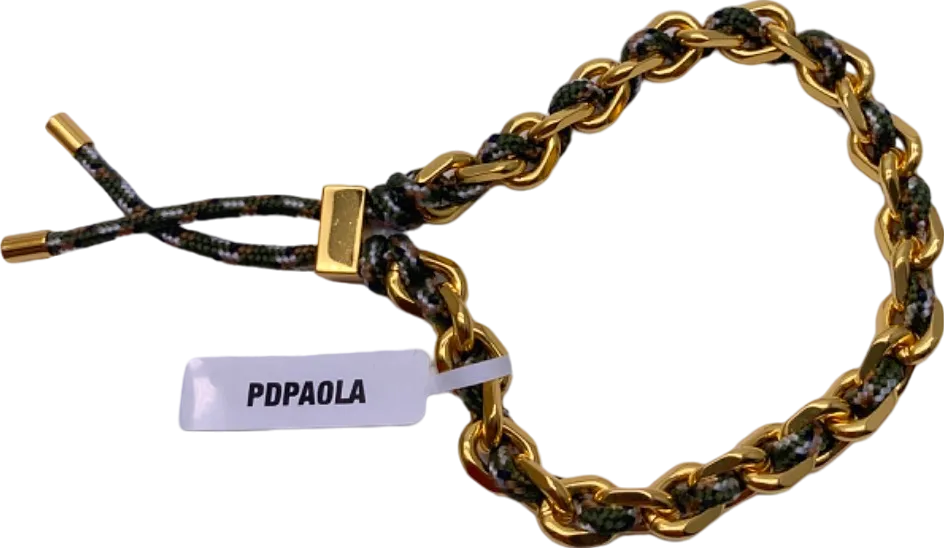 PDPAOLA Gold and Green Knot Bracelet