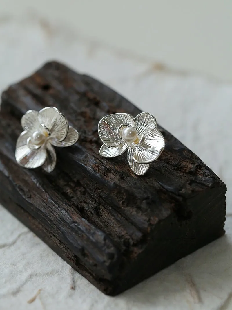 Phalaenopsis Pearl Stud Earrings