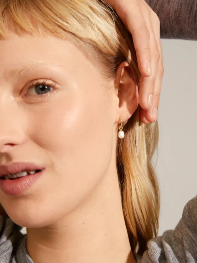 PILGRIM Berthe Pearl Hoop Earrings