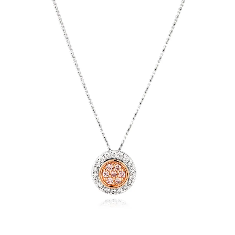 Pink Diamond 18ct White Gold Diamond Pendant