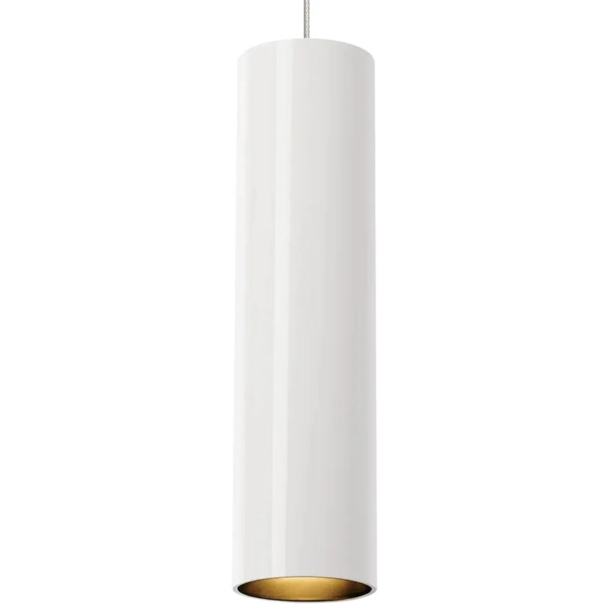 Piper LED Monopoint Pendant 7W 3000K 485 Lumens White & Satin Nickel finish