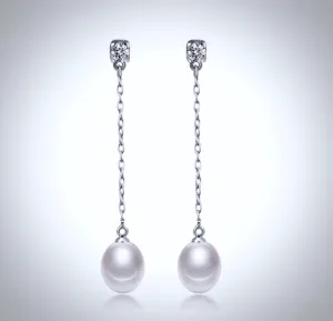 "Dolly" - Freshwater Pearl and Sterling Silver Bridal Earrings