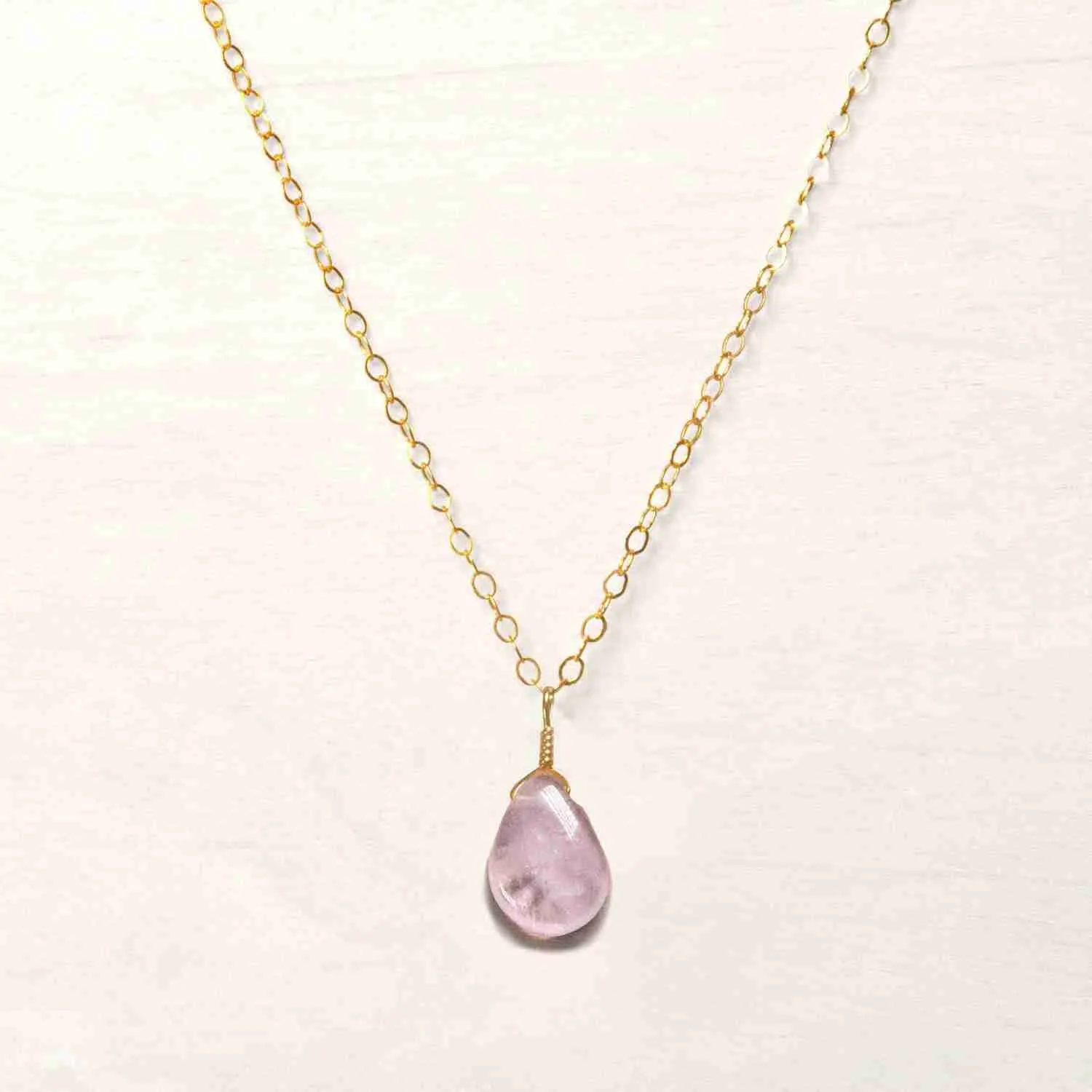 Rose Quartz Simple Necklace