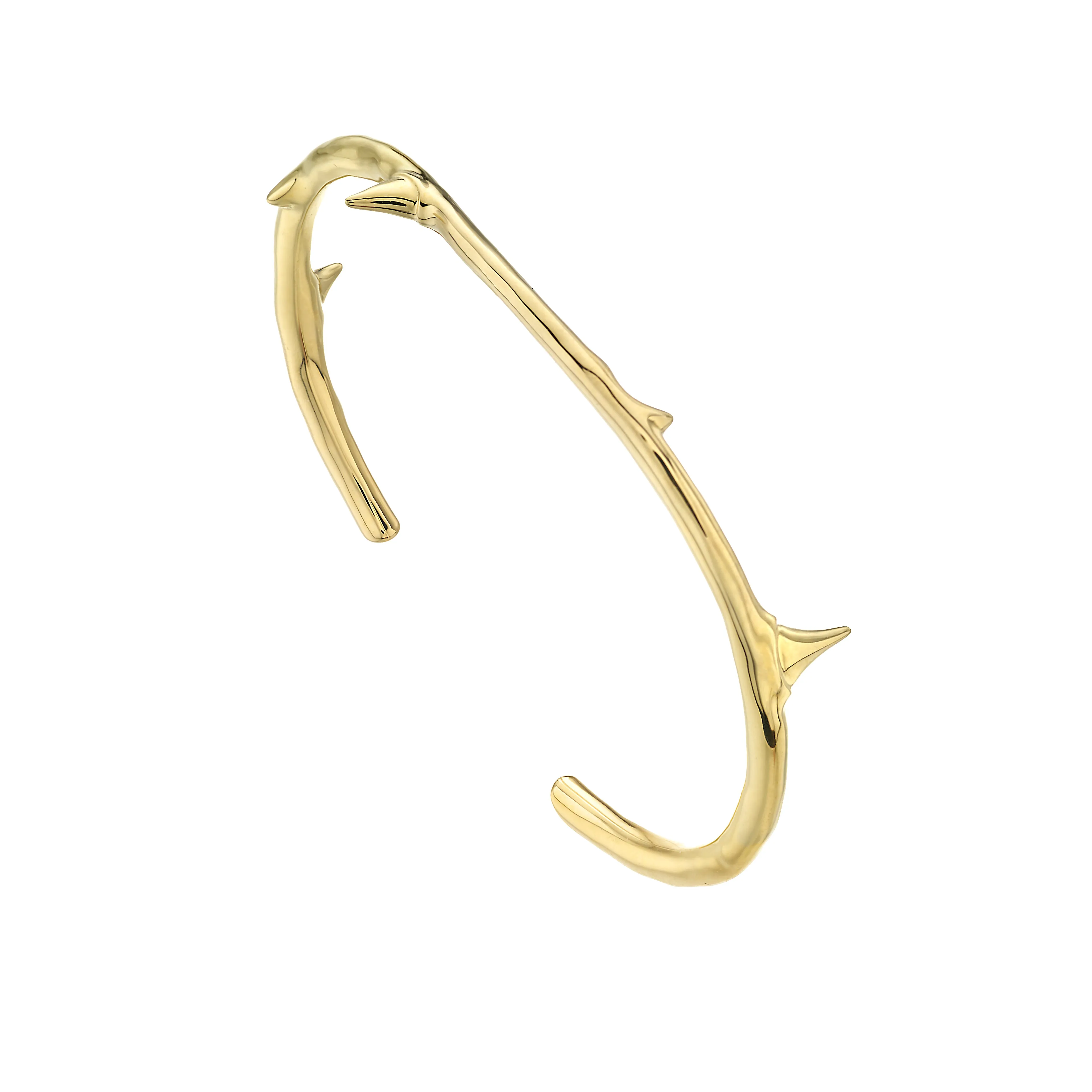 Rose Thorn Bangle - Yellow Gold Vermeil