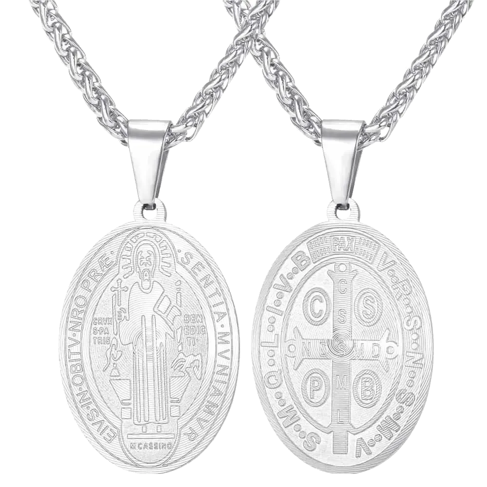 Saint Benedict Medal Necklace Christian Medals Necklaces