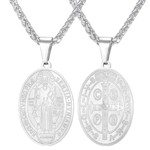 Saint Benedict Medal Necklace Christian Medals Necklaces