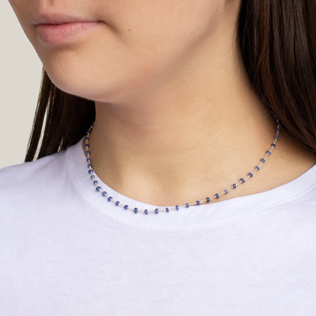 Sapphire Beaded Necklace