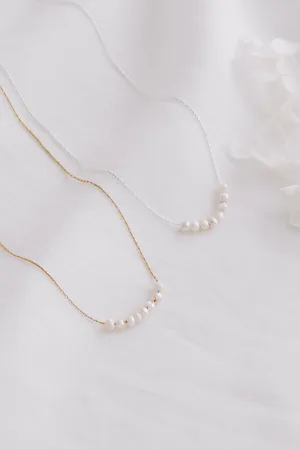 Shanaye - 18ct Gold or Silver Plated Pearl Necklace