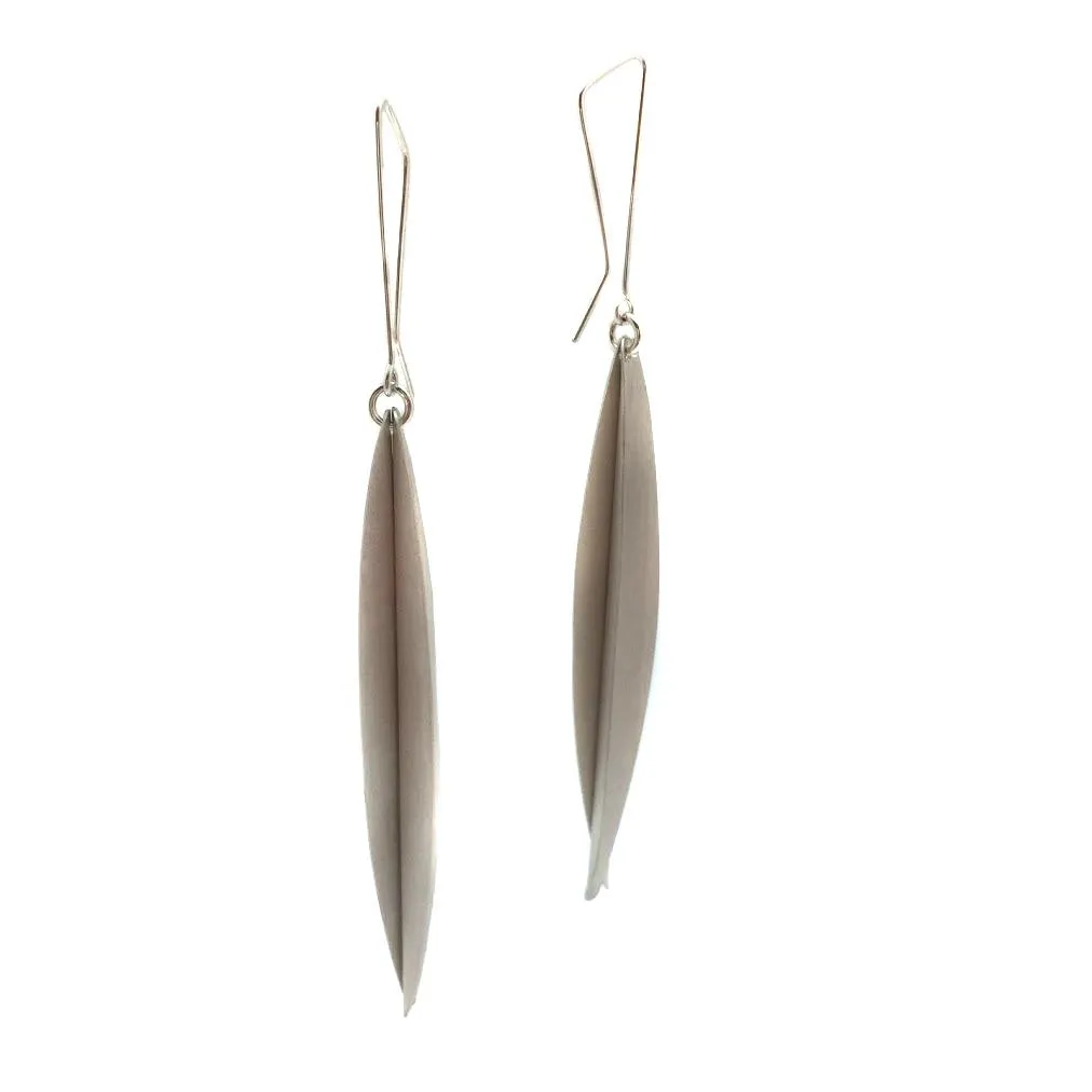 Silver Layered Leaf Earrings