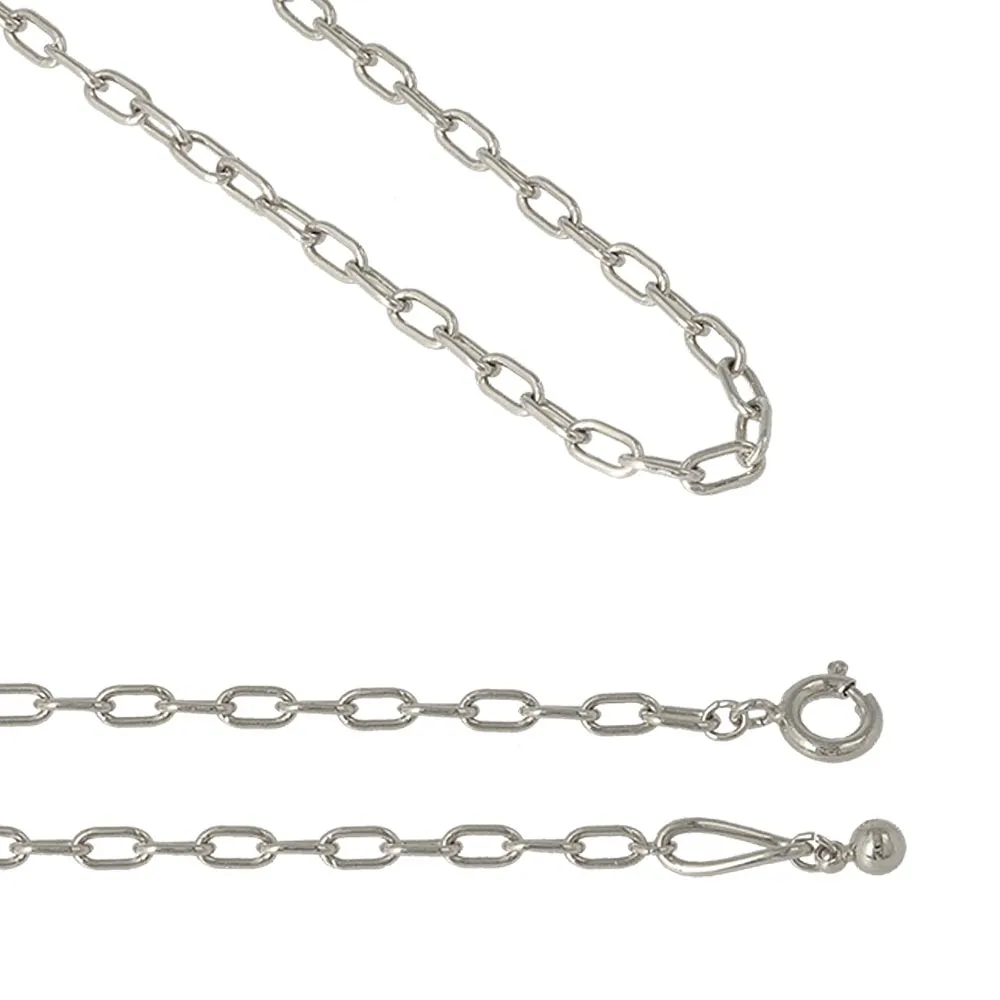 Silver Tone Loose Chain Necklace