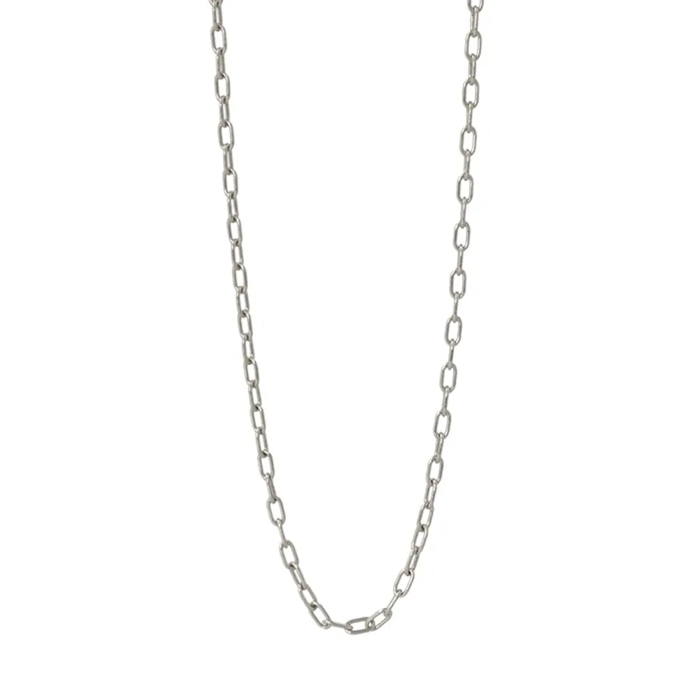 Silver Tone Loose Chain Necklace