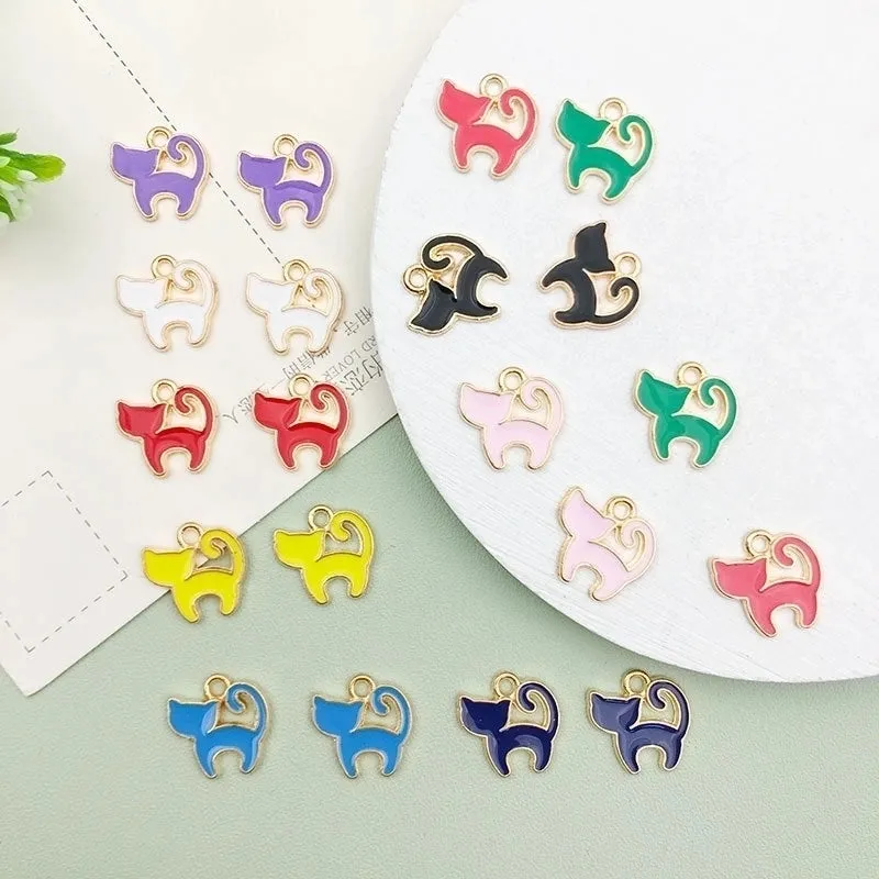 Simple Style Cat Alloy Enamel Jewelry Accessories