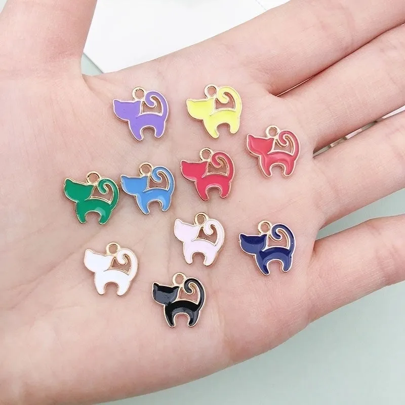 Simple Style Cat Alloy Enamel Jewelry Accessories