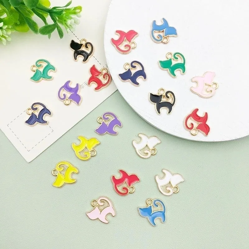 Simple Style Cat Alloy Enamel Jewelry Accessories