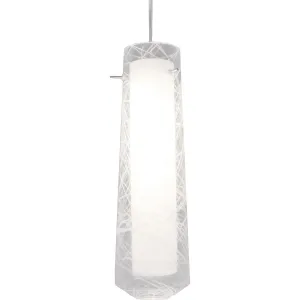 Spun 5 in. LED Pendant Light 3000K Satin Nickel Finish 120V, Clear Shade