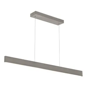 Stealth 46 in. LED Pendant Light Selectable CCT 120-277V Satin Nickel Finish